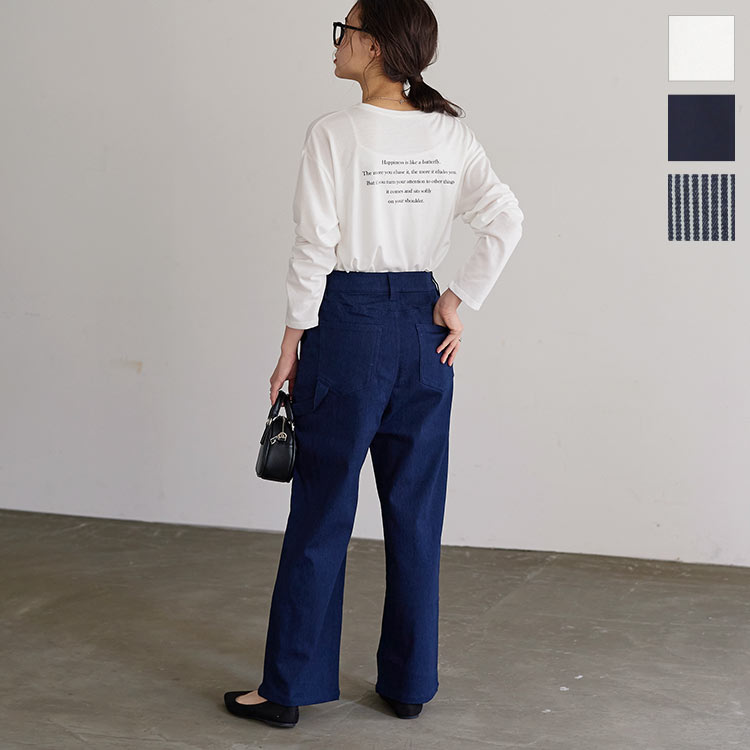 楽天市場】ウエストタックデニムパンツ [M3505] レディース ボトムス