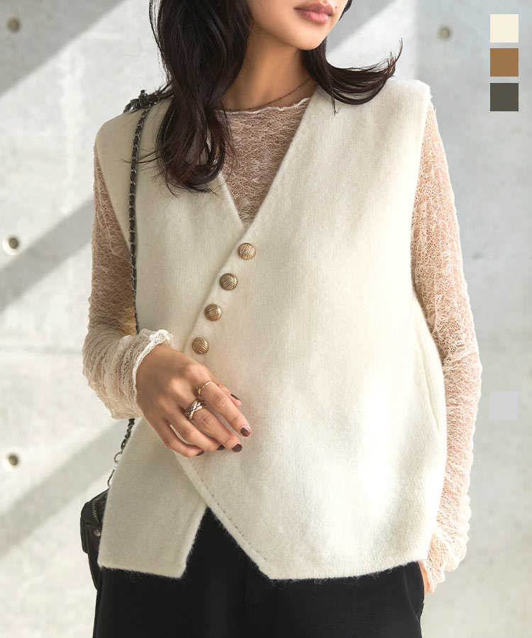楽天市場】ケーブルニットフリンジベスト レディース 20代 30代 40代