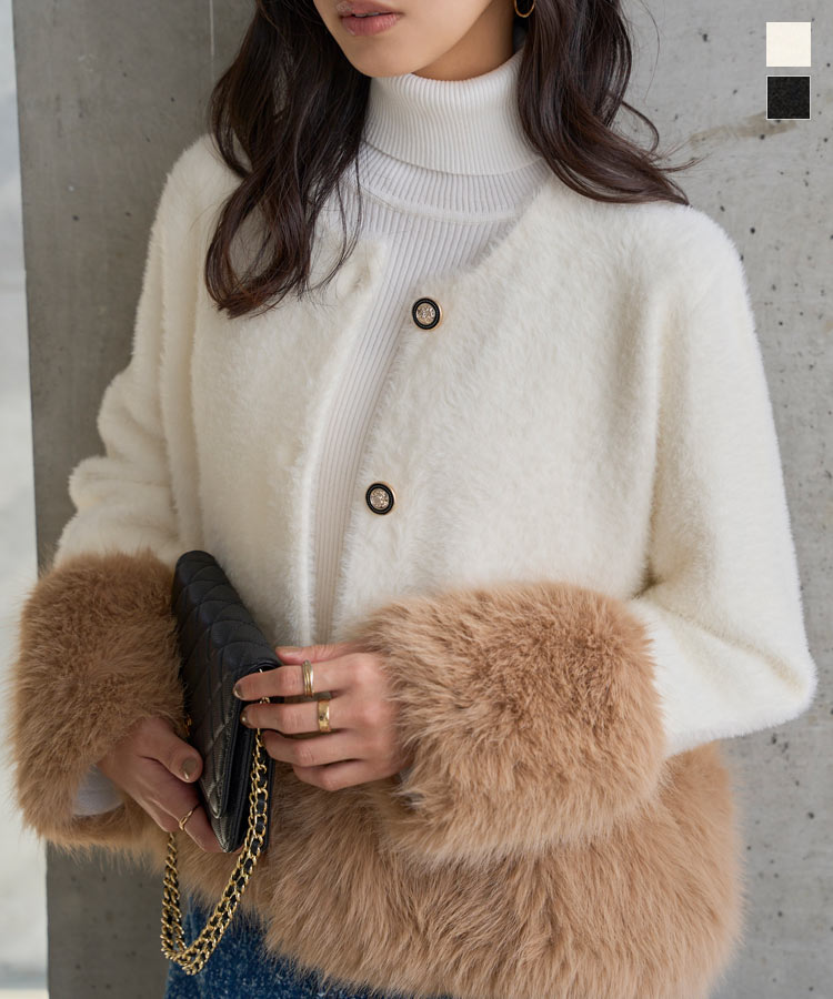 楽天市場】 フェイクファー コート レディース ファー ファーコート