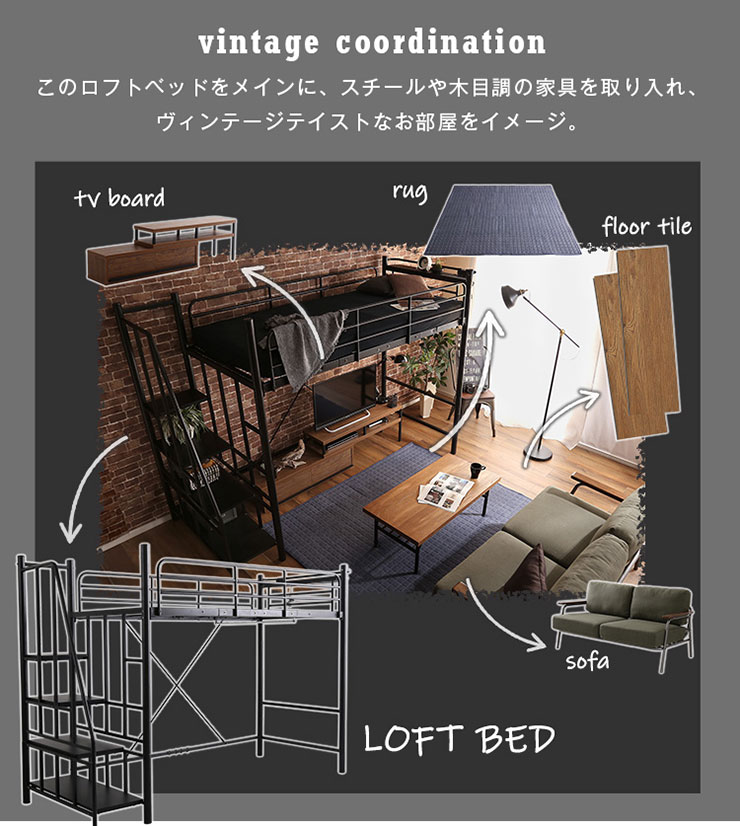 高さ調節 宮付き 2口コンセント付き 階段付きヴィンテージロフトベッド Brook 2色対応 スチール ロフトベット パイプベッド 子供部屋 一人暮らし 子供 ハイタイプ ロータイプ 大型 Timgroomarchitects Com