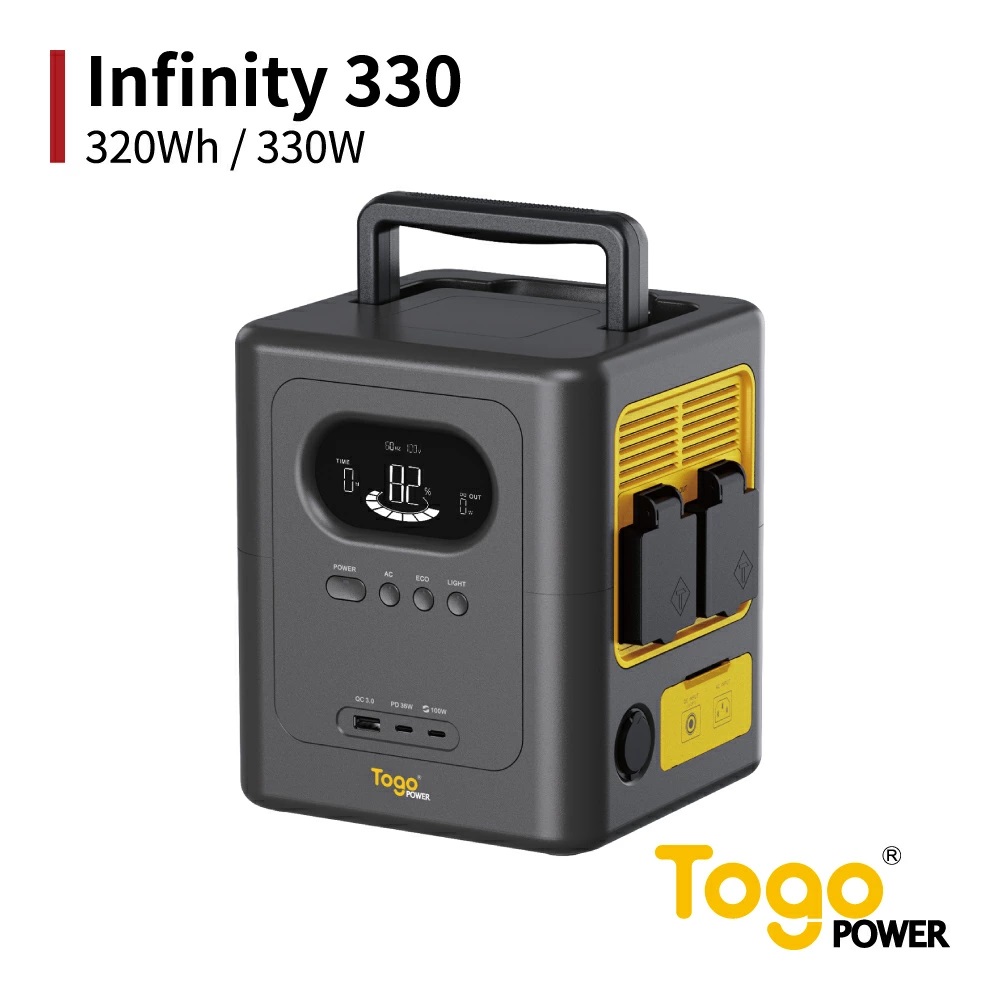 【貨物輸送無料】Togo POWER INFINITY330【0412】携帯型ワット数 リン酸鉄 リチウムイオン 防災とき勧める アウトドア 難民キャンプ 不仕合わせ打つ手 停電 かっこ良い電話機 大電気容量 AC DC USB-A USB-C PD 100W LED 通行手形スルー パウダーコンパクト 年長命コンピューケース