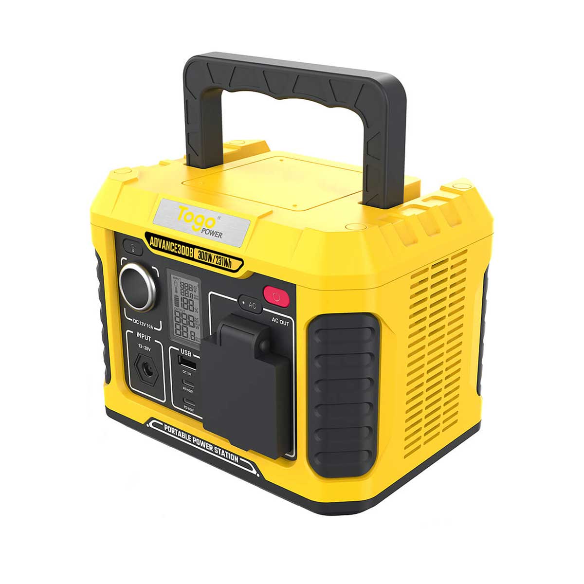 【送料無料】Togo POWER ADVANCE 300【9981】AD300B ポータブル電源 大容量 231Wh / 300W / 62,400mAh 災害対策 アウトドア 防災 コンパクト コンピューケース