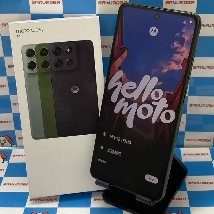 【新品・未当て嵌める】moto g66y 5G 128GB ディルグリーン A501MO Y!mobile版SIM無償性