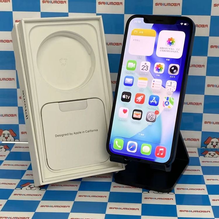 【中古】即日送りとどける可iPhone12 64GB 青碧 MGHR3J/A  SoftBank SIM無償性美品