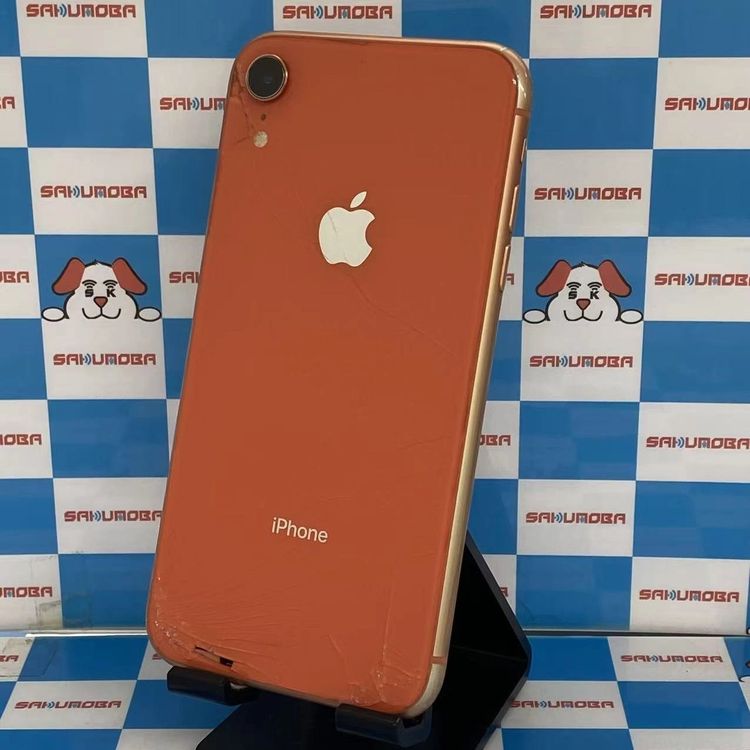 【中古】即日送りとどける可iPhoneXR 64GB コーラル MT0A2J/A 金版SIM無償性ジャンク品