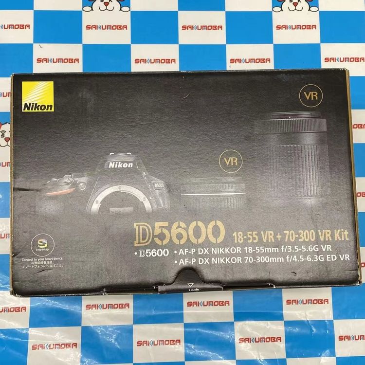 【中古】即日発送可Nikon D5600 ダブルズームキット ブラック D5600DZMKITBKJP 美品