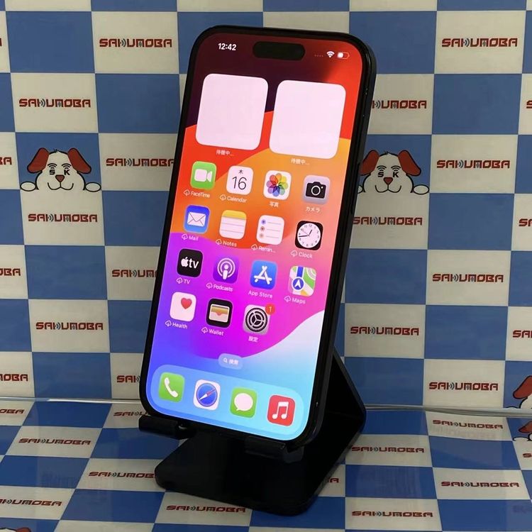 【中古】iPhone15 128GB ブラック MTMH3J/A docomo版SIMフリー電池96%