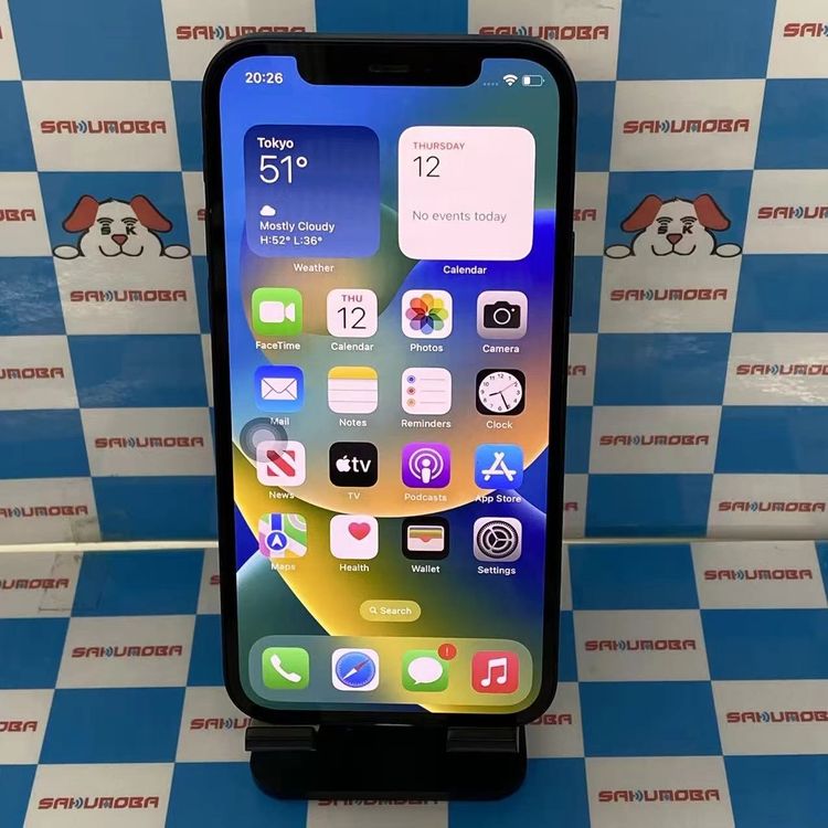 【中古】即日発送可iPhone12 64GB ブラック MGHN3J/A 　SoftBankSIMフリー｜スマホやタブレット販売のサクモバ