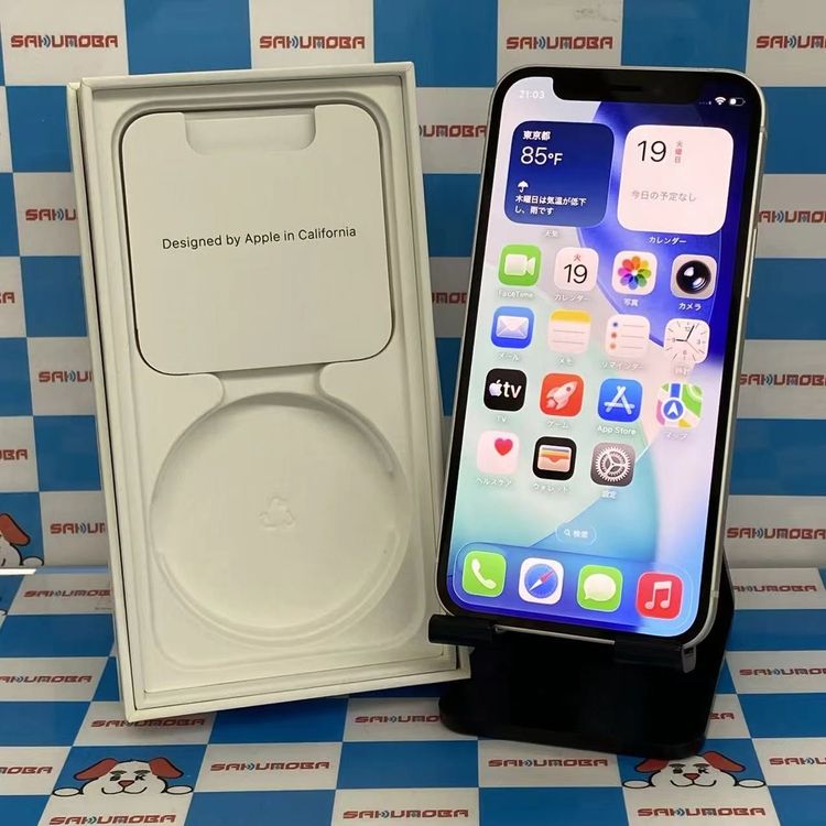 【中古】即日発送可iPhone12 mini 64GB ホワイト MGA63J/A AU版SIMフリー極美品｜スマホやタブレット販売のサクモバ