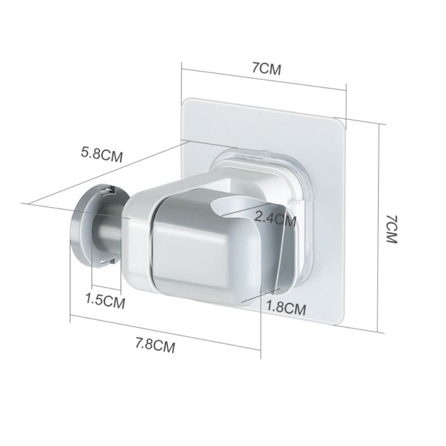 市場 シャワーフック 角度調節可 強力粘着 シャワーヘッドホルダー 取付簡単 小物掛けフック付き