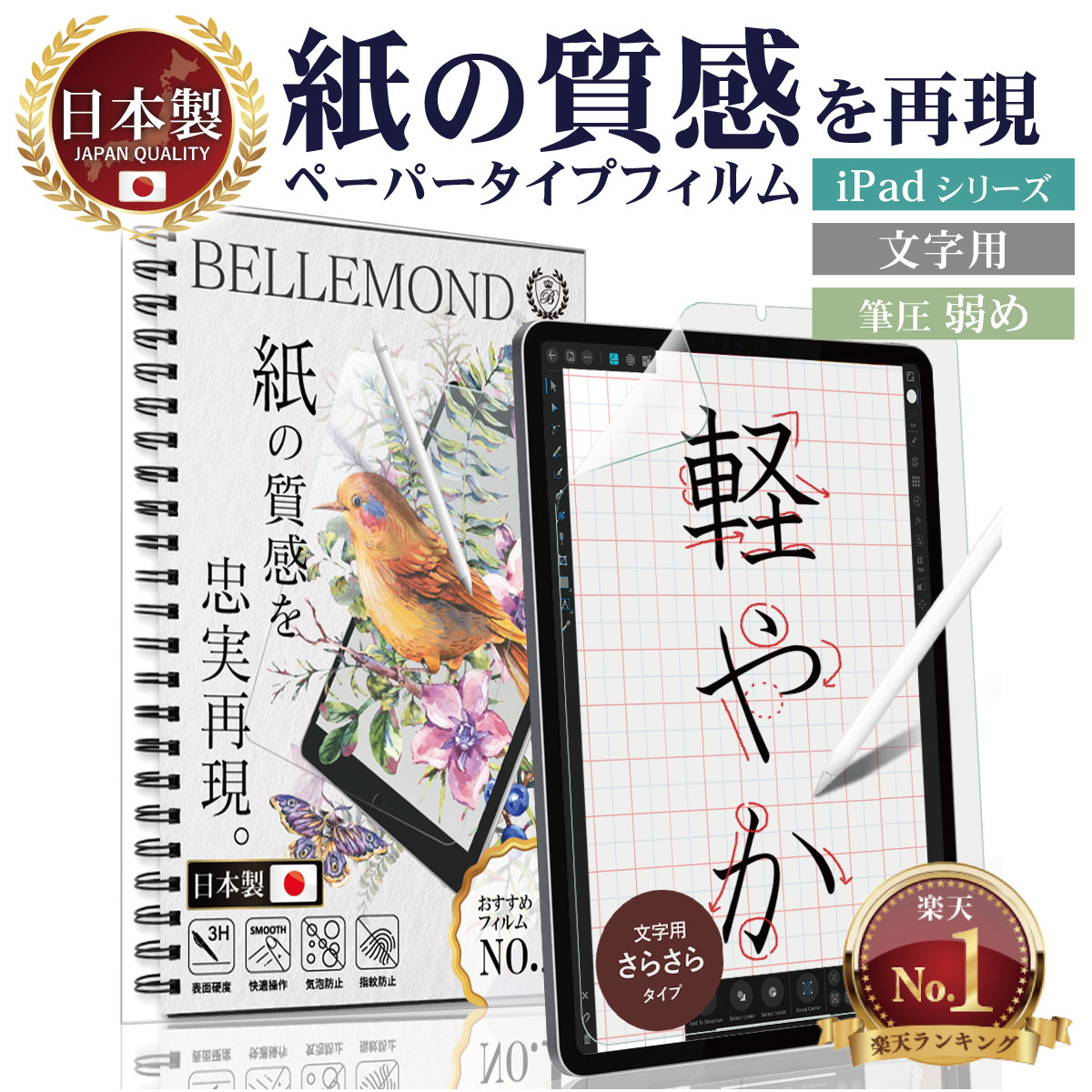 楽天市場】【楽天1位＆15%OFFクーポン配布中】 iPad ペーパーライク