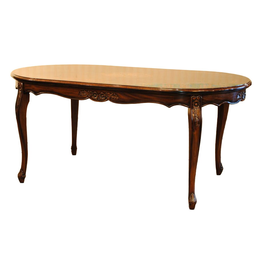 楽天市場】ダイニングテーブル マホガニー 幅165cm クラシック調 猫足