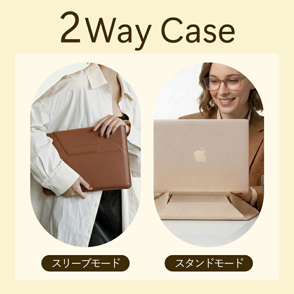 ＼楽天1位【ケース＆スタンド】／ MOFT Macbookケース 12～16インチ 対応多機能 PCケース PCスタンド Macbook air Pro M1 クラッチバッグ 持ち運び かわいい 大人女子 13 14 15 15.6 16 おしゃれ 防水 マックブック 保護ケース 超薄