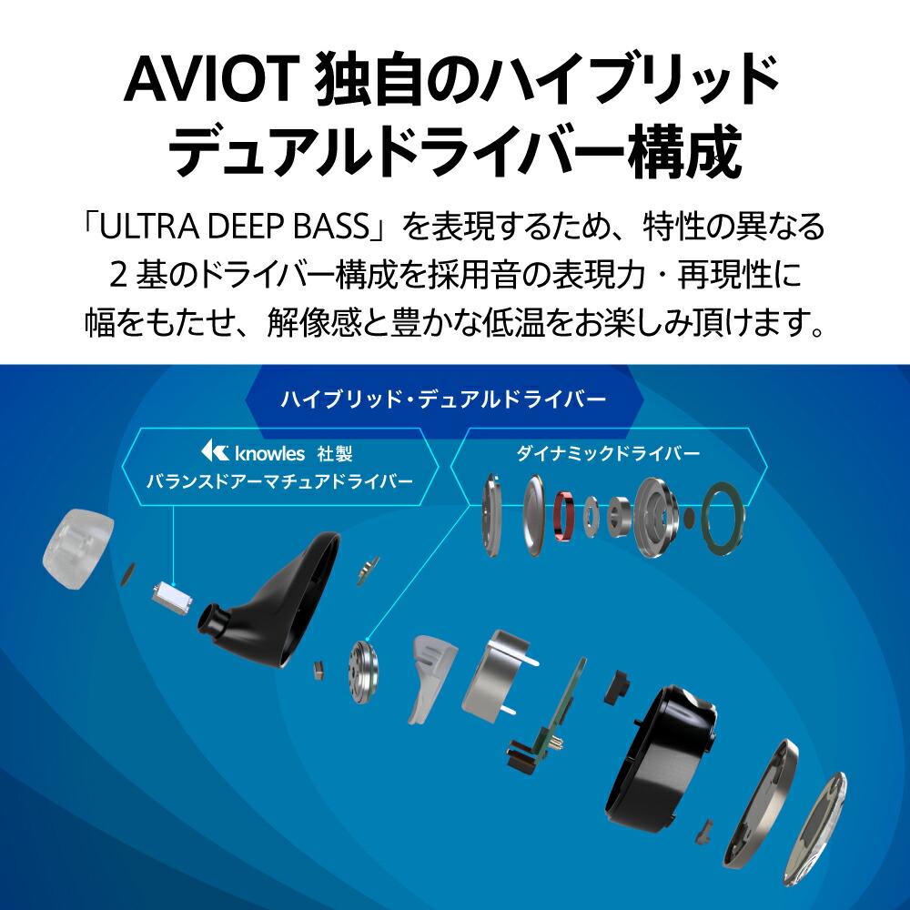 【AVIOT(アビオット)公式ストアメーカー保証】TE-BD11t完全ワイヤレスイヤホンBluetooth5.2ハイブリッドアクティブノイズキャンセリングイヤホン単体18時間再生デュアルドライバー搭載外音取り込みワイヤレス充電IPX4防水ゲーミングモード専用アプリ対応