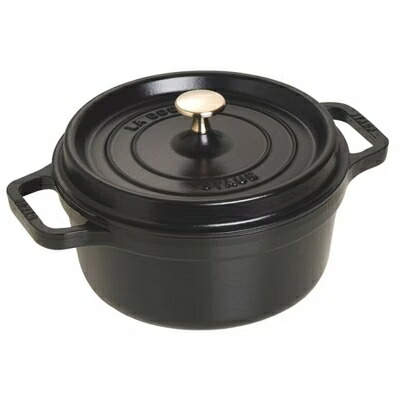 【新品】ストウブ 6-1/4クオート ラウンドココット 2.75 quart 黒いこと 1102225【主日以外即日送りとどける】【貨物輸送無料】