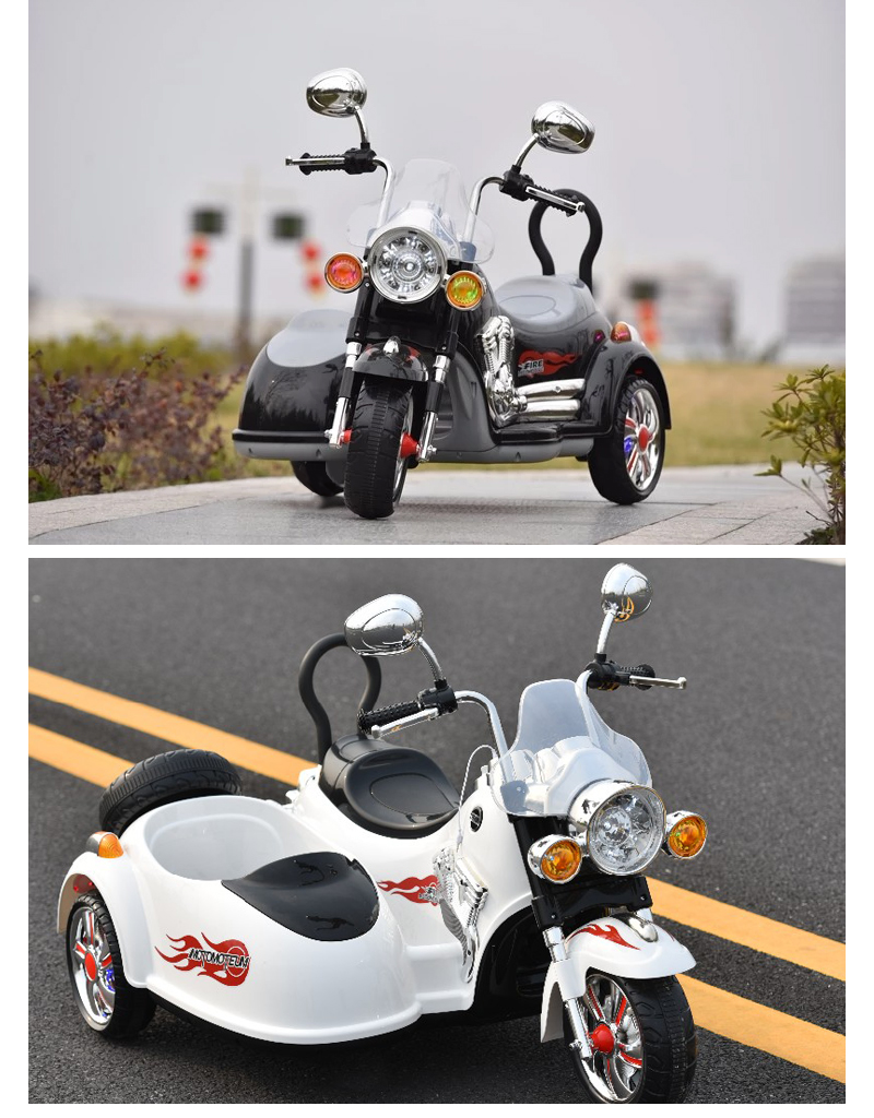 乗用玩具 アメリカン バイク car American 2人乗り ペダルで簡単操作可能な電動カー 電動乗用玩具 サイドカー side 子供が乗れる