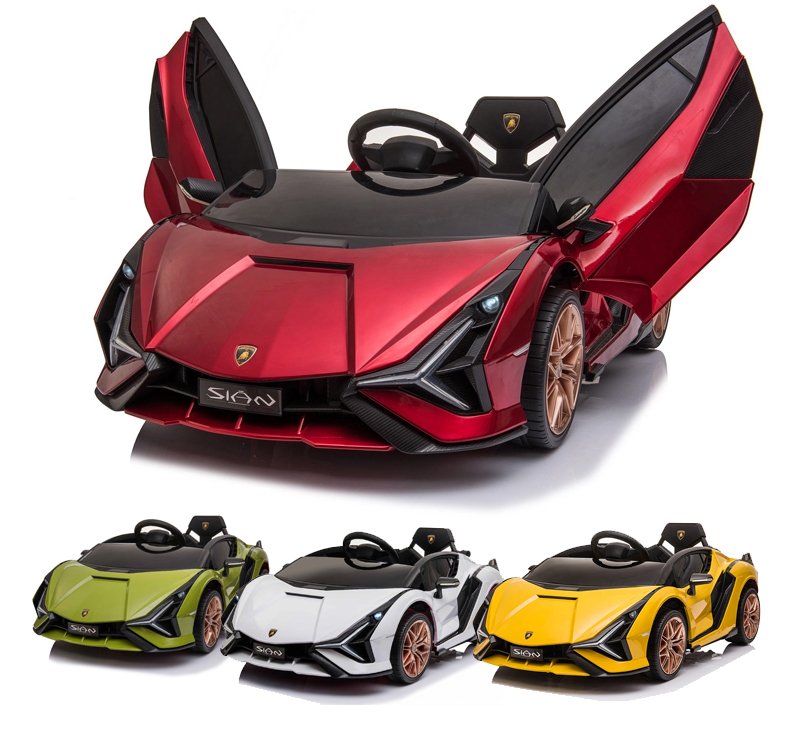 【楽天市場】乗用玩具 乗用ラジコン ランボルギーニ（Lamborghini）SIAN Wモーター ライセンス ペダルとプロポで操作可能 電動