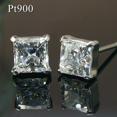 楽天市場】pt900 K18YG/PG/WG【0.2ct】プリンセスカット