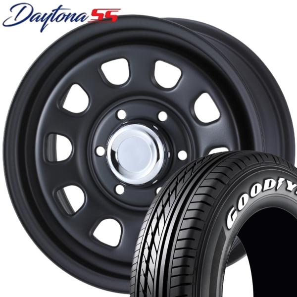 ★期間限定ラジアル★ MLJ DAYTONA SS（デイトナ SS）15ｘ6.0 ＋45 6H/139.7 フルマットブラック ｘ４本 ※GY EAGLE#1 ナスカープラス 195/80R15｜MB Car-Parts