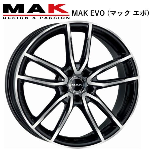 MAK EVO (マック エボ) 19 x 8.0 +22 5H/112 BM (ブラックミラー) 66.6Φ専用 x 4本 ※Eクラス(E53AMG W214) GLC(X254 AMG) GLCクーペ(C254 AMG)|MB Car-Parts