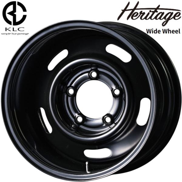 KLC【ケーエルシー】Wide Wheel（ワイドホイール） 16ｘ8.0 -20 5H/139.7 セミグロスブラック（BK）ｘ4本　※スチール製　JB74Wシエラ/JC74Wノマド