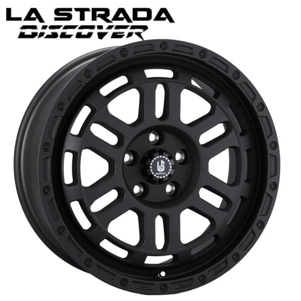 LA-STRADA DISCOVER (ラ ストラーダ ディスカバー) 17 x 7.0 +38 5H/114.3 WB (リンクルブラック) ｘ 4本　※RAV4 エクストレイル デリカD5 アウトランダーなど