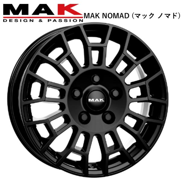 MAK NOMAD (マック ノマド) 18 x 7.5 +42 5H/130 GB (グロスブラック) 84.1Φ専用 ｘ 4本　※メルセデスベンツ Gクラス(W463A)｜MB Car-Parts