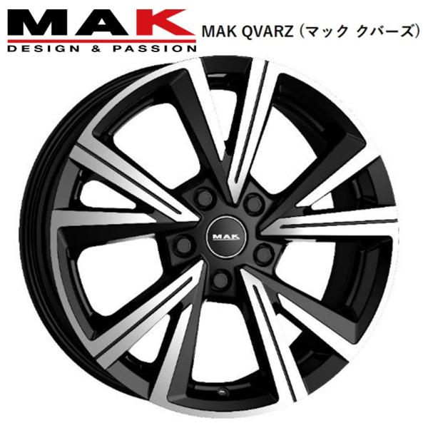 MAK QVARZ (マック クバーズ) 18ｘ7.5 +42 5H/112 BM（ブラックミラー）57.1Φ専用 ｘ4本　※VW ティグアン ティグアンII ティグアンIII T-ROC｜MB Car-Parts