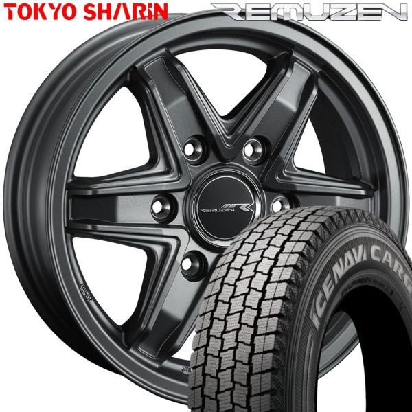★期間限定スタッドレス★TOKYO SHARIN【東京車輪】REMUZEN(レミューゼン)15x6.0 +33 6H/139.7 マットガンメタ x4本 ※2025年製アイスナビカーゴ195/80R15|MB Car-Parts