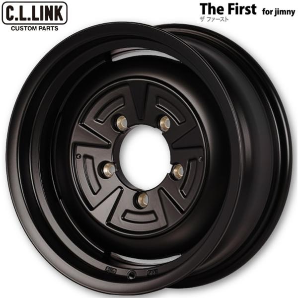 C.L.LINK/シーエルリンク【The First】ザ ファースト 16ｘ6.0 -5 5H/139.7 マットブラック（MBK）ｘ4本　※センターカバー＆センターキャップなし