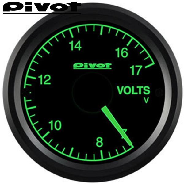 PIVOT【ピボット】 GT GAUGE-52 電圧計（GSV-5G）センサータイプ 緑照明 Φ52｜MB Car-Parts
