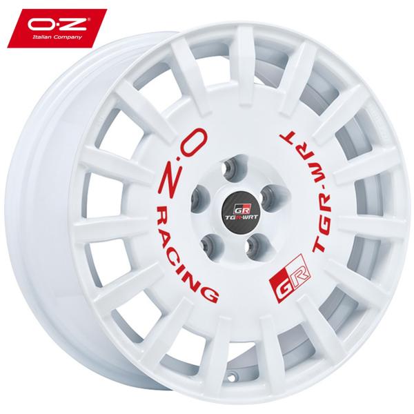 OZ Rally Racing【オーゼット ラリーレーシング】TGR-WRT 18ｘ8.0 +35 5H/114.3 レースホワイト（RW） ｘ４本 ハブ径Φ60,06 ※トヨタ純正ナット対応