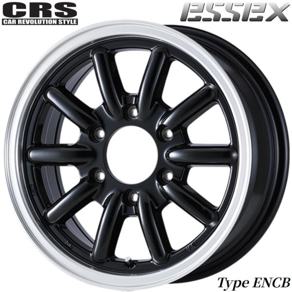 CRS エセックス【ESSEX】ENCB 1ピース 17ｘ6.5 +38 6H/139.7 ブラック（BK）ｘ4本　200系ハイエース/HIACE