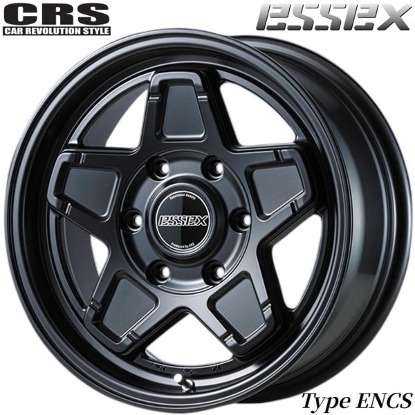 CRS エセックス【ESSEX】ENCS 1ピース 16x6.5 +38 6H/139.7 セミグロスブラック(SBK)x4本 200系ハイエース/HIACE|MB Car-Parts