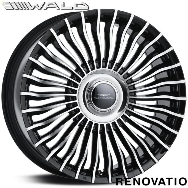 WALD/ヴァルド RENOVATIOII レノヴァティオ（R-21C）22 x 9.0 +40 5H/114.3 ブラックポリッシュ（BP）75Φ ｘ4本 ※30系 アルファード/ヴェルファイヤ
