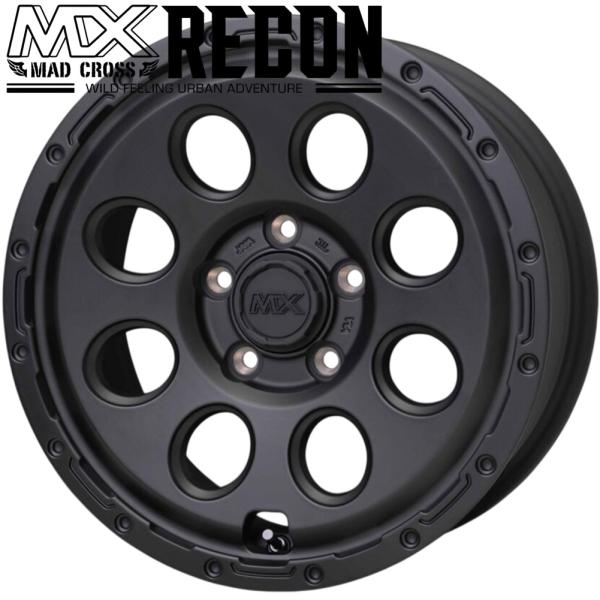 ホットスタッフ MX RECON【マッドクロス リーコン】16ｘ6.5 +48 5H/114.3 MBK（マットブラック） ｘ4本　※WR-V VEZEL マツダ3