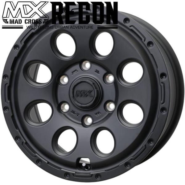 ホットスタッフ MX RECON【マッドクロス リーコン】15ｘ6.0 +33 6H/139.7 MBK（マットブラック） ｘ4本　※200系ハイエース