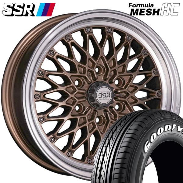 ★数量限定★ SSR FORMULA MESH HC(フォーミュラ メッシュ HC)17x6.5 +38 6/139.7 ブロンズ x4本 ※GY ナスカープラス ホワイトレター 215/60R17|MB Car-Parts