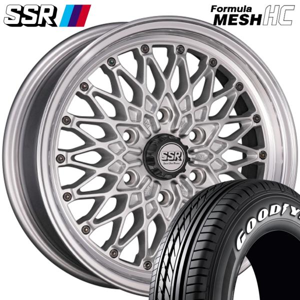 ★数量限定★ SSR FORMULA MESH HC（フォーミュラ メッシュ HC）17ｘ6.5 +38 6/139.7 シルバー ｘ4本 ※GY ナスカープラス ホワイトレター 215/60R17｜MB Car-Parts