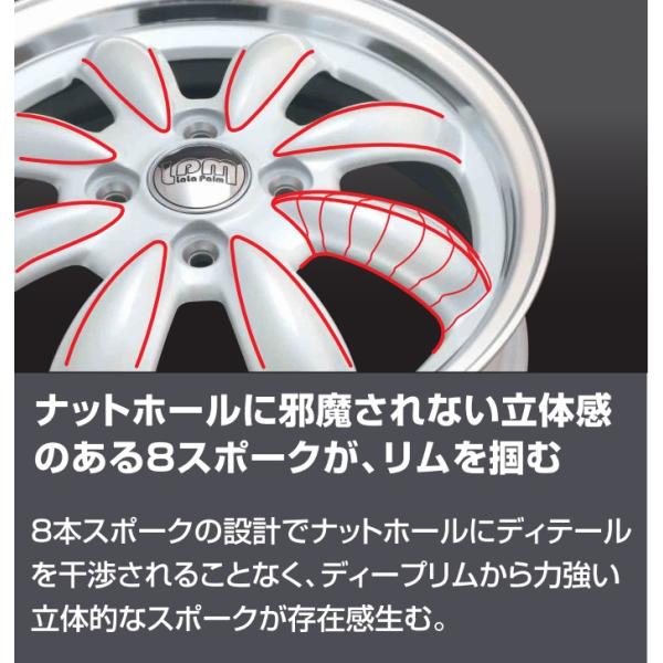 ララパームカップ 12インチ軽自動車 マットガンメタ＆リムポリッシュ 4