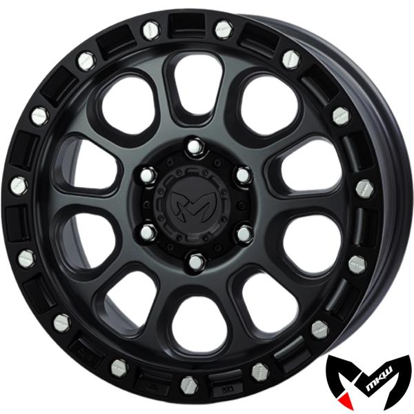MKW【MKW OFFROAD】M204 JP Spec 17ｘ8.0 ＋20 6H/139.7（BC）ブラックキャット　ｘ４本セット