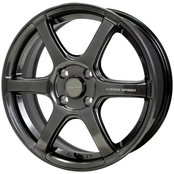 【クロススピード ハイパーエディション】RS6 16ｘ6.0 +45 4H/100 ダイヤモンドブラック（DBK）ｘ4本セット