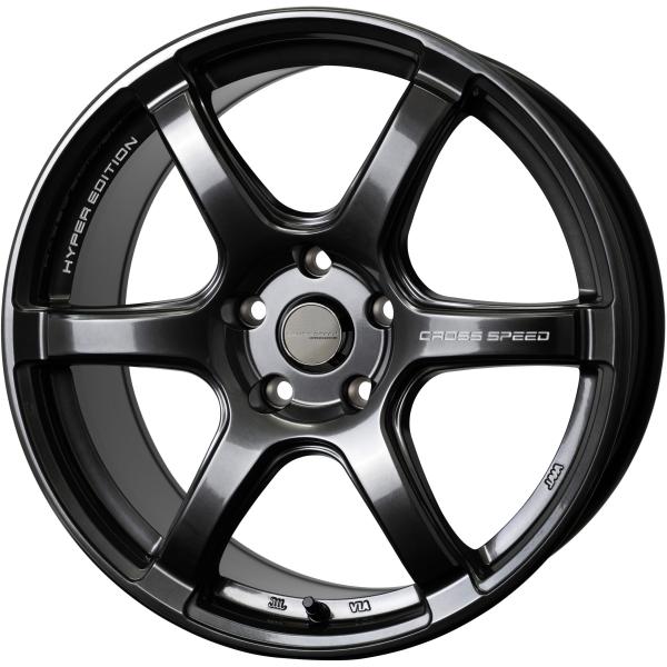 【クロススピード ハイパーエディション】RS6 18ｘ7.5 +48 5H/100 ダイヤモンドブラック（DBK）ｘ4本セット