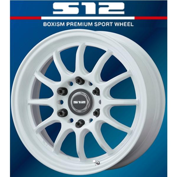 【ボクシースタイル】ボクシズム S12 16ｘ6.5 ＋48 6H/139.7 ユーロホワイト ｘ４本セット