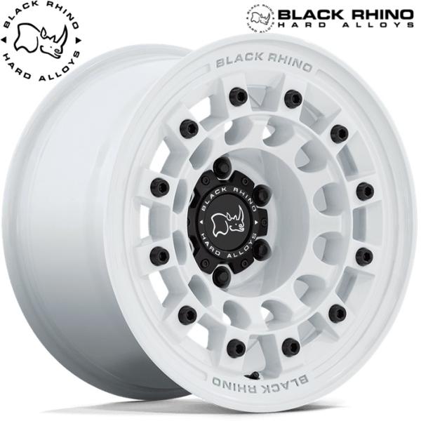 ★数量限定★ Black Rhino【ブラックライノ】FUJI（フジ）17ｘ8.0 +38 5H/114.3 グロスホワイトｘ4本｜MB Car-Parts