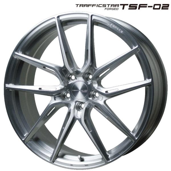 HOTSTUFF【トラフィックスター】TFS-02 19ｘ8.0 ＋35 5H/114.3 ブラッシュド（BRS）ｘ４本　※6/※7/※8