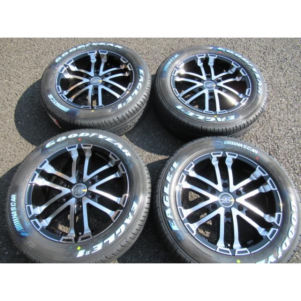 ★数量限定★AKUT【ZEROBREAK-S】ゼロブレイク エス 17ｘ6.5 ＋35 6H/139.7 ブラック/ポリッシュ（BK/P）ｘ4本 ※GOODYEAR EAGLE＃1 NASCAR PLUS（ナスカー プラス）215/60R17 109/107C LT規格 ホワイトレタータイヤ
