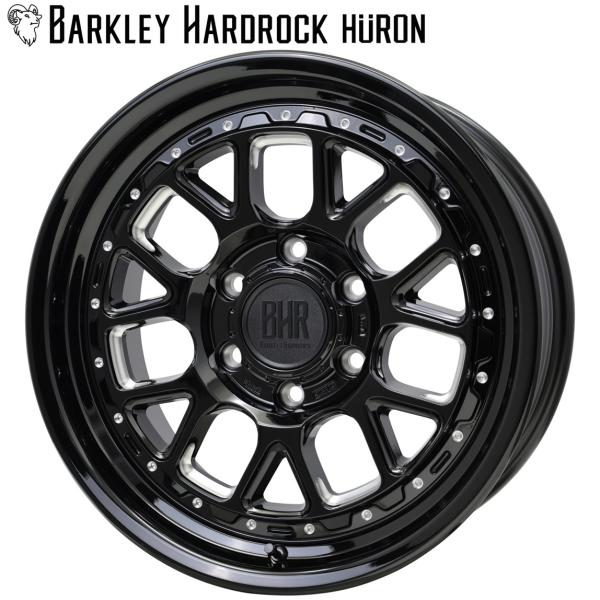HOTSTUFF（ホットスタッフ）【バークレイハードロック ヒューロン】 17ｘ8.0 ±0 6H/139.7 グロスブラック マシニング（GBM）ｘ4本