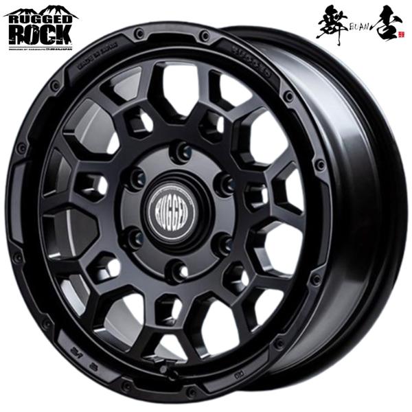 舞杏 BUAN JAPAN （カズキオート）RUGGED ROCK【ラギッドロック】16ｘ6.5 ＋38 6H/139.7 セミグロスブラック（SGB）ｘ４本｜MB Car-Parts