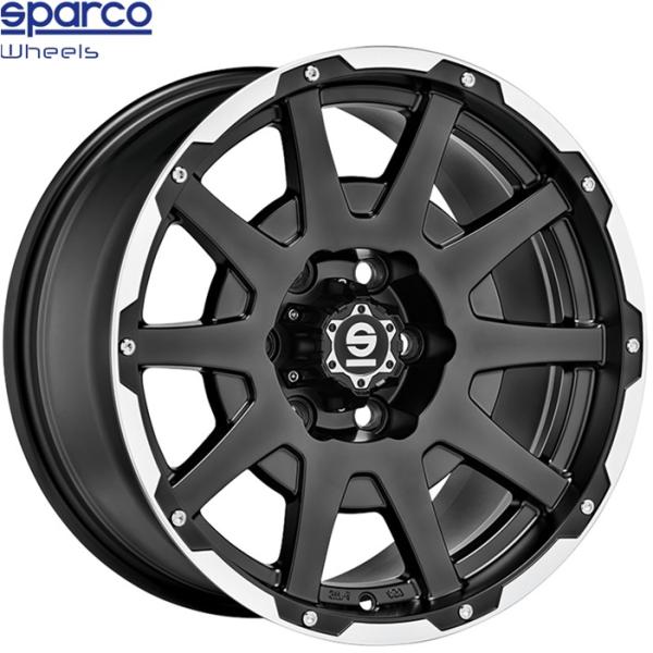 OZ SPARCO DAKAR【スパルコ ダカール】17ｘ7.5 +24 6H/139.7 マットブラックリップポリッシュ+リベット（MBP）ｘ4本